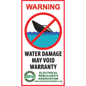 Water Damage label