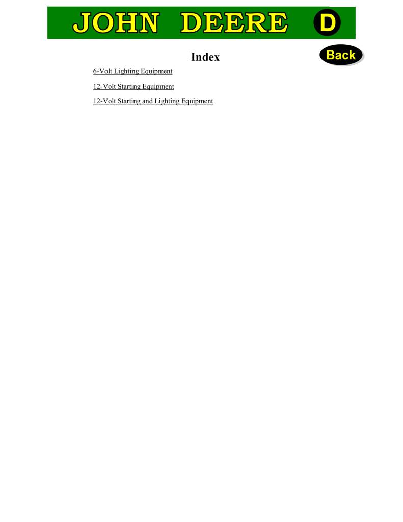 John Deere D Wiring Diagrams