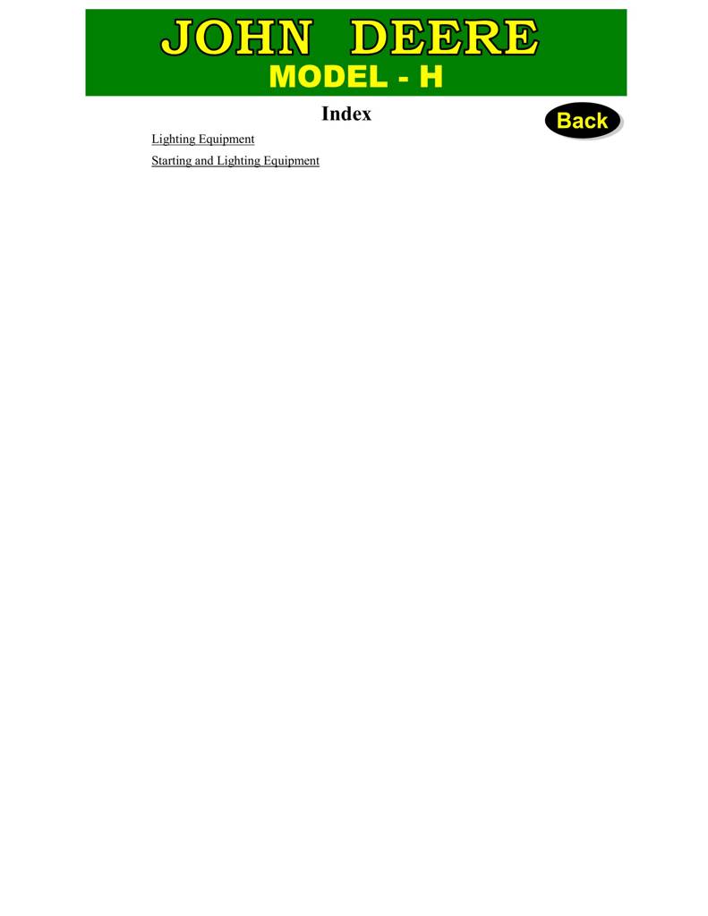 John Deere H Wiring Diagrams
