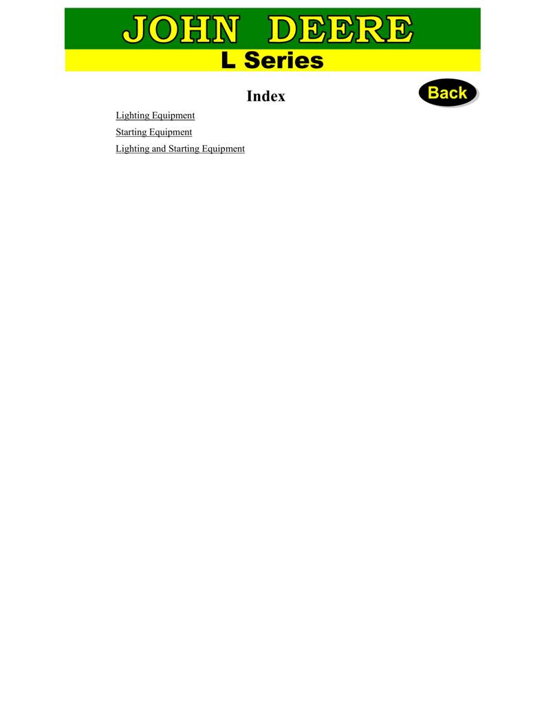John Deere L Wiring Diagrams