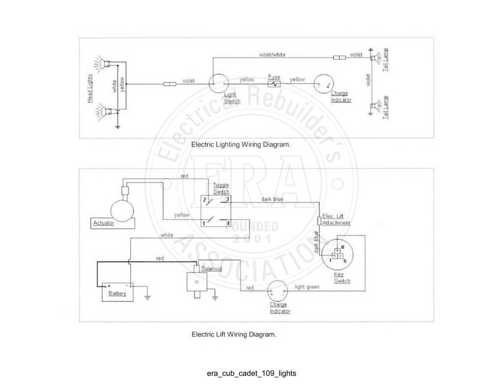 Era Cub Cadet 109 Lights