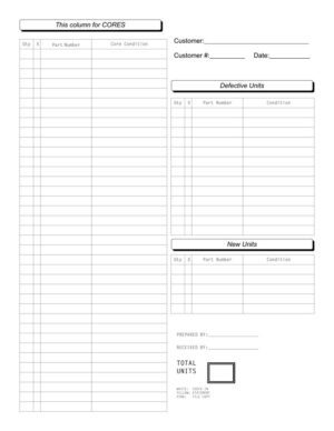 Return Goods Form – Electrical Rebuilders Association